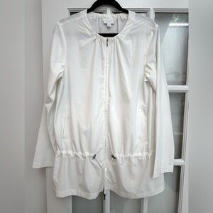 J. Jill Pure Jill Fit Caper Lightweight Zip Pocket Drawstring Jacket Size Medium